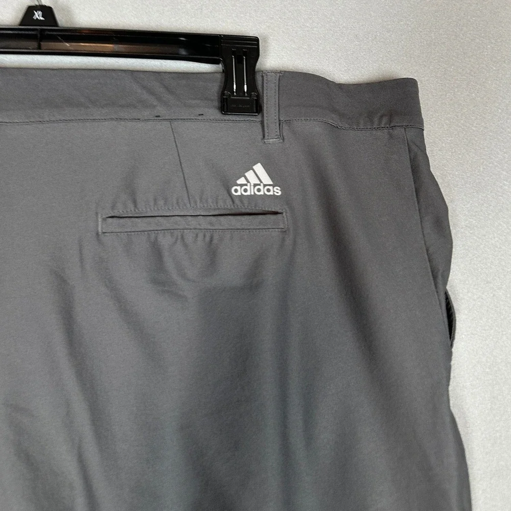 Adidas Golf Pants Mens 42X30 Grey Chino Performance Stretch Flat Front Straight